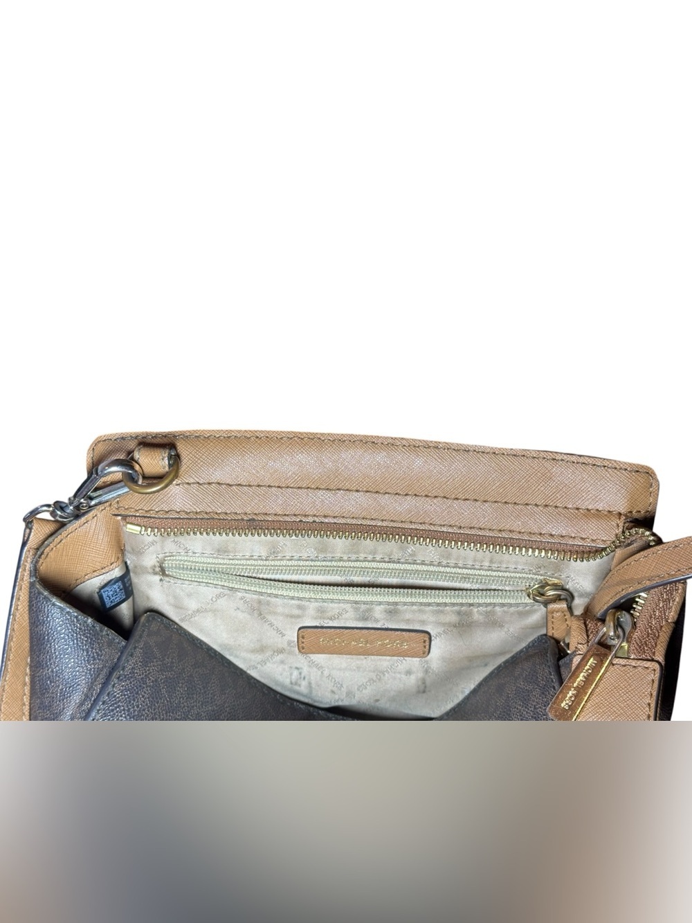 Michael Kors Selma small Messenger Crossbody Bag in brown logo-print design​ - Picture 11 of 14